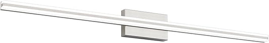 SOLFART Bathroom Vanity Lights Over Mirror 48 Inch Dimmable Brushed Nickel Bathroom Light Fixtures 30W LED Lights S8200-1220mm-NK-D