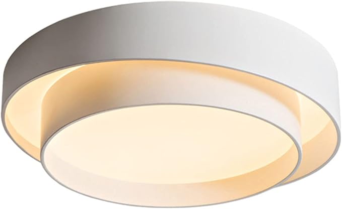 Simple Style Ceiling Lamp Decorative LED Three-Color Dimming Close to Ceiling Light Flush Mount Lighting Fixture Bedroom Living Room Study Children's Lamp