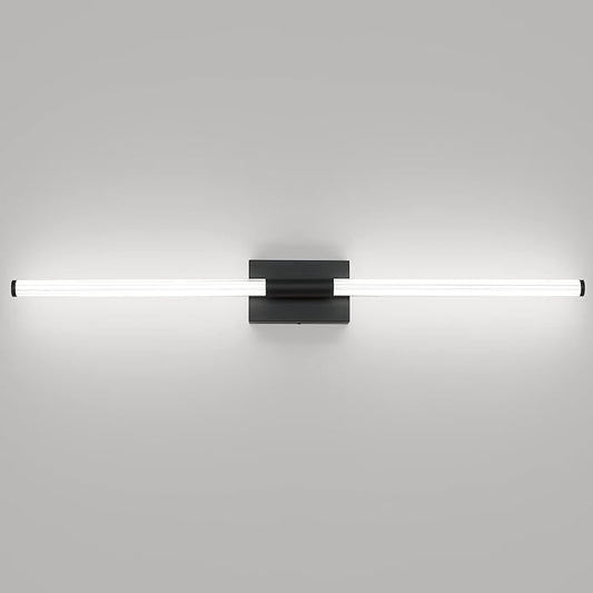 Modern LED Vanity Light, 360° Full Lighting Bathroom Light Fixture Over Mirror, 32W 5500K Cool White, Hardwired Wall Sconce, 40 Inch, Balck