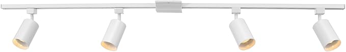 Globe Electric 59740 Tribeca 4-Light 56" Track Lighting Kit, Matte White