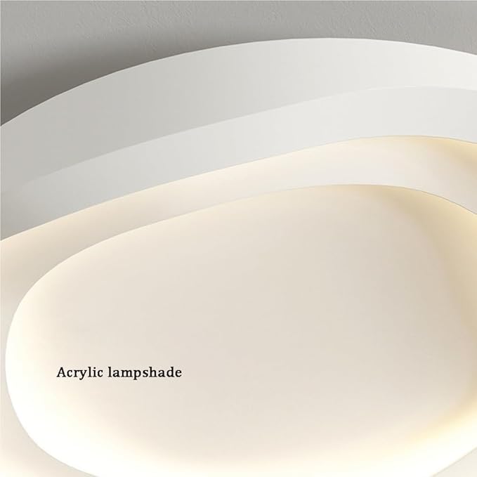 Modern Minimalist Ceiling Light Fixtures Ultra Thin Metal Acrylic Close to Ceiling Lights Nordic Dimmable Ceiling Lamps for Bedroom Kitchen Dining Room Living Room(40CM)