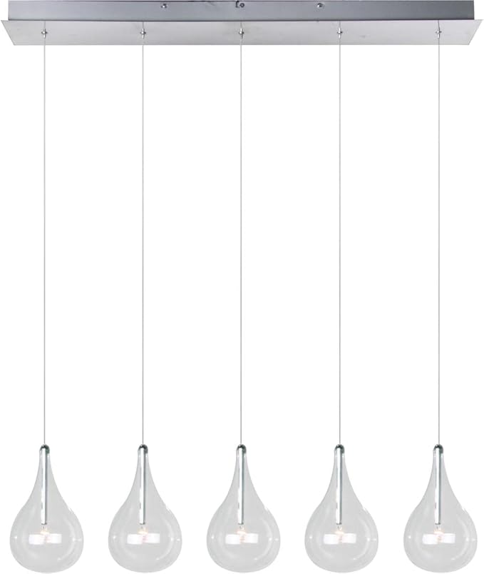 16371-PCCX5 Albion 5 Light 30 inch Polished Chrome Linear Pendant Ceiling Light