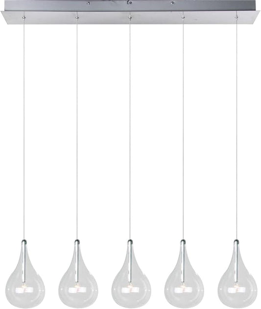 16371-PCCX5 Albion 5 Light 30 inch Polished Chrome Linear Pendant Ceiling Light