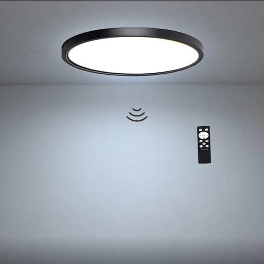 9 Inch Motion Sensor Ceiling Light Indoor,Motion Sensor Fixture Indoor for Closet Hallway Laundry Porch Pantry, Hard Wired Sensor Ceiling Light Black
