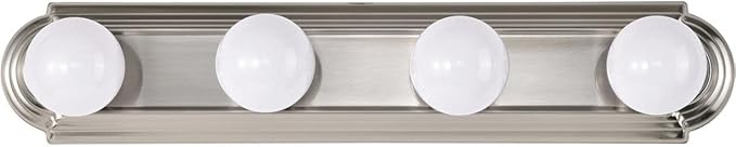 Nuvo Lighting 60/301 Transitional Four Light Vanity in Pwt, Nckl, B/S, Slvr. finish