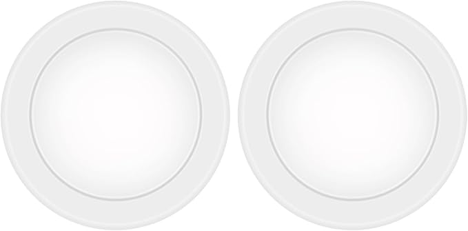 2 Pack 6 Inch LED Disk Light, Dimmable Flush Mount Ceiling Lights, Daylight 5000K, 15W 1100LM, CRI 90+, Low Profile Surface Mount Ceiling Disc Light, Wet Rated, Installs into Junction Box, ETL & FCC