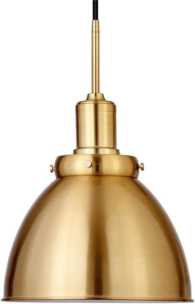 Madison 12" Wide Pendant with Metal Shade in Brass/Brass
