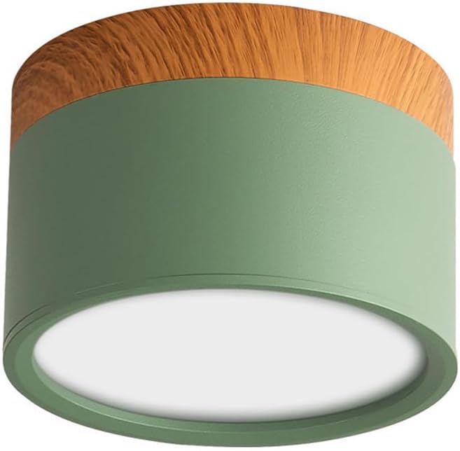 4.2-Inch Macaron Style Ceiling Light, Nordic Modern Ceiling Light Fixture, 15W LED Mini Cylinder Minimalist Close to Ceiling Lamp for Bedroom Hallway Entryway Kitchen Foyer Office