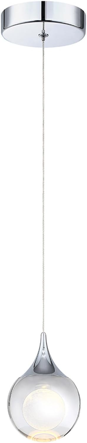 JoollySun Pendant Light Modern Crystal: Mini Chrome Light Fixtures Ceiling Hanging for Kitchen Island Bathroom