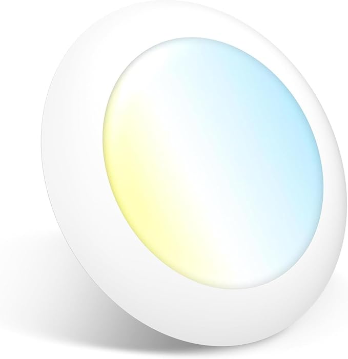 Amico 6 Pack 5/6 Inch LED Disk Lights, Dimmable Flush Mount Ceiling/Recessed Disc Lights, 2700K/3000K/4000K/5000K/6000K Selectable, 15W=110W, 1100LM, Low Profile Surface Mount Can Light, ETL&FCC