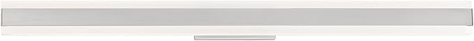 Modern Forms Cinch 37in LED Bathroom Vanity or Wall Light 3-CCT 2700K-3000K-3500K Set to 2700K in Brushed Nickel