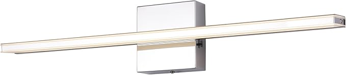 Chrome Vanity Lights for Bathroom 5CCT Dimmable Bathroom Lighting Fixtures Over Mirror Adjustable Lighting Angle Wall Light Fixtures 23.6 inch Long 18W LED Bar Light