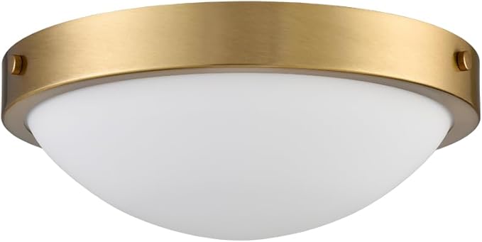 Gold Flush Mount Ceiling Light Milk Glass Shade Ceiling Light Fixture Farmhouse 2-Light Modern Black Glass Flush Mount Light for Hallway Kitchen Bedroom Foyer