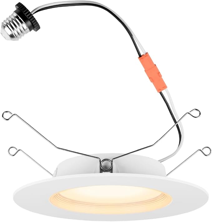 LEDVANCE 5/6" Night Ring Retrofit Downlight, 8W, 5 CCT (2700K/3000K/3500K/4000K/5000K), 700 LMS, 90 CRI, Energy Star, Damp Rated, White - 1 Pack (65798)