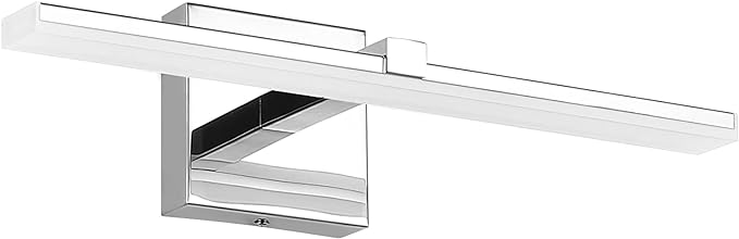 ZUZITO 18inch Bathroom Light Fixture Modern Chrome LED 14W Dimmable Vanity Lighting Fixtures Cool White Light 6000K