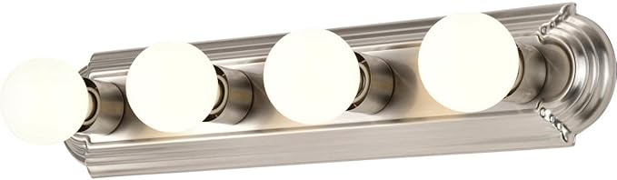 Nuvo Lighting 60/301 Transitional Four Light Vanity in Pwt, Nckl, B/S, Slvr. finish