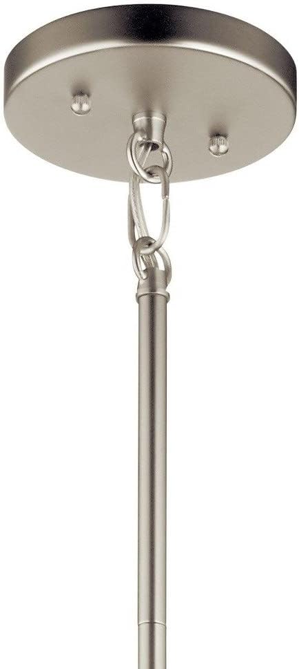 Kichler Birkleigh 11.5" 4 Light Pendant with Satin Etched Glass in Satin Nickel