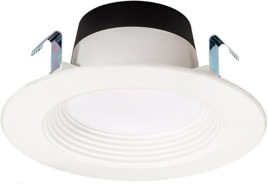 Topaz Round 4 Inch LED Recessed Retrofit Downlight, 7 W, Baffle Trim, 5CCT Selectable 2700K,3000K,3500K,4000K,5000K, White