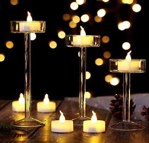 Flameless LED Tea Lights, Flickering Battery Powered Tealights Candles, 200 Pack Bright Electric Fake Candle,Last 200 Hours,for Weddings Homes Table Decoration (Warm Yellow)
