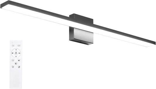 Ralbay 31.5in/28W Dimmable Modern Matte Black Vanity Light Color Temperature Adjustable LED Black Bathroom Vanity Lighting Fixture