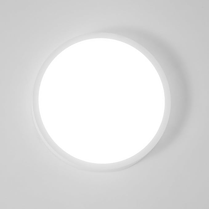 hepside 2Pack 12Inch LED Flush Mount Ceiling Light Fixture 5CCT 24W 2800LM Closet Light Fixture,Small Round Slim Surface Ceiling Lamp for Hallway,Bathroom,Bedroom,Kitchen,Interior