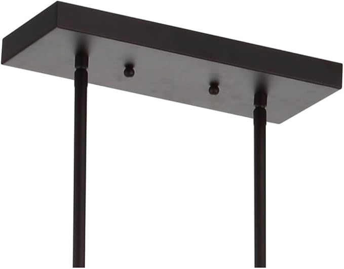 JONATHAN Y 38.5" Oil Rubbed Bronze Linear 5-Light LED Chandelier, Adjustable Clear Glass Shades Modern Pendant Light Fixture for Kitchen Island, Dining Room, ETL Listed JYL7414A
