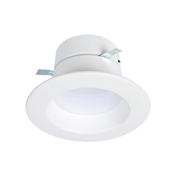 HALO RL 4 inch LED Recessed Light Retrofit Selectable CCT 2700K 3000K 3500K 4000K 5000K Dimmable Dim to Warm 600/900 Lumens Wet Location Indoor Outdoor Ceiling Downlight RL4LS9FSD2W1EWH