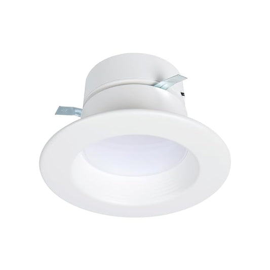 HALO RL 4 inch LED Recessed Light Retrofit Selectable CCT 2700K 3000K 3500K 4000K 5000K Dimmable Dim to Warm 600/900 Lumens Wet Location Indoor Outdoor Ceiling Downlight RL4LS9FSD2W1EWH