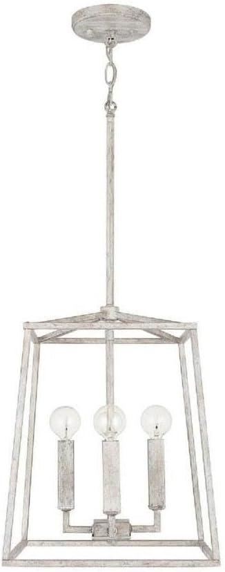 Capital Lighting 537641MS Thea Lantern Foyer Pendant, 4-Light 240 Total Watts, 15" H x 12" W, Mystic Sand