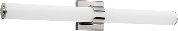 Bathroom Vanity Light Fixtures 31IN Brushed Nickel Bathroom Lights Over Mirror, 28W 3000K Dimmable LED Vanity Light Bar Modern Wall Sconce Light for Mirror, Kitchen, Living Room, Gallery, Hallway
