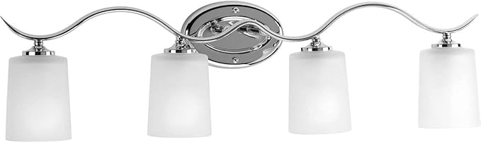 Progress Lighting P2021-15 Med Bath Bracket, 4-100-watt, Polished Chrome