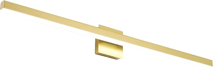 Aipsun Gold Bathroom Light Fixtures 40inch Modern LED Vanity Light for Bathroom Gold Vanity Lights Fixtures 5500K