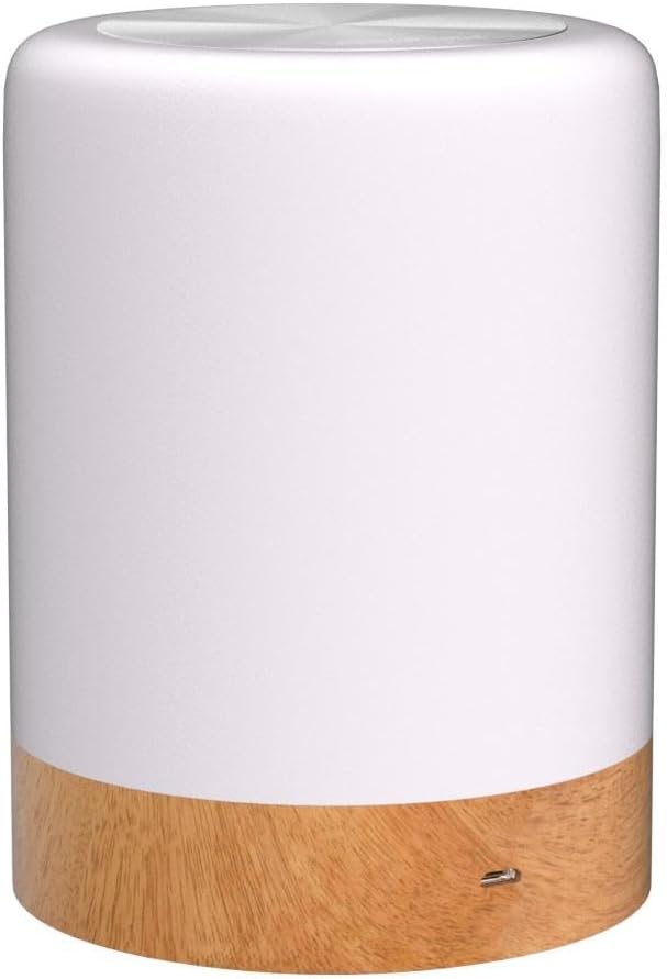 UNIFUN Touch Control Night Light - Rechargeable Bedside Table Lamp with Dimmable Warm White (2800K-3100K) & RGB Color Changing, Portable Cordless LED Lamp for Bedroom, Nursery, Living Room