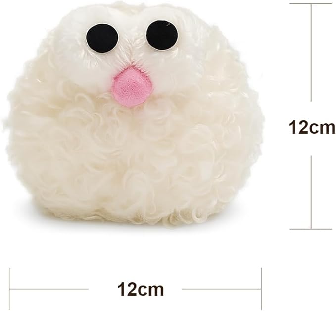 Plush Night Light Cute LED Table Lamp Cozy Dimmable Nightlight Rechargeable Bedside Lamp Funny Desk Decor Lamp for Halloween Christmas Birthday Gift (Pink)