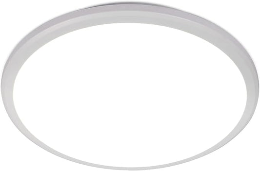 DELIPOP 1 Pack 12 Inch LED Flush Mount Ceiling Light, 24W Surface Flat LED Ceiling Light for Indoor/Outdoor, IP54 Waterproof Round Ceiling Light Fixture for Bathroom, Bedroom, Kitchen, Hallway