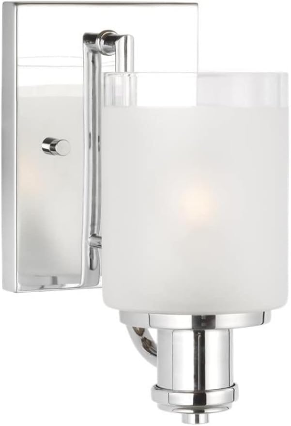 Generation Lighting 1-Light Norwood Traditional Bath Fixture Wall Lamp Brushed Nickel 4139801-962 | Bathroom Light Fixture for Home Decor | Wall Sconce Vanity Light Fixture and Bathroom Accessory