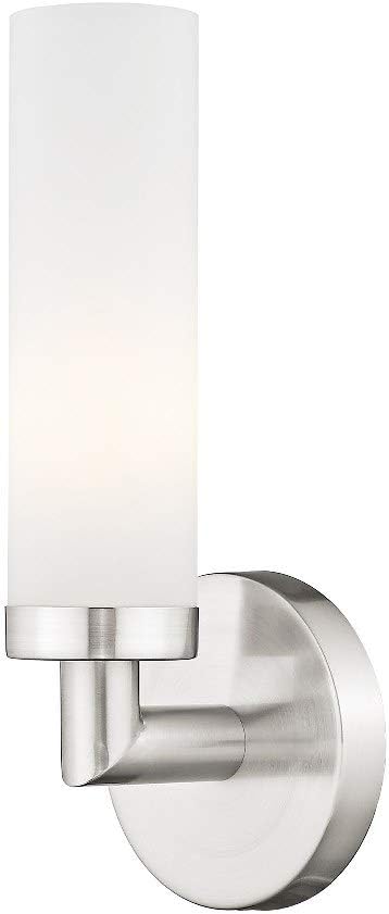 Livex Lighting 10103-91 Aero 1-Light Wall Sconce, Brushed Nickel