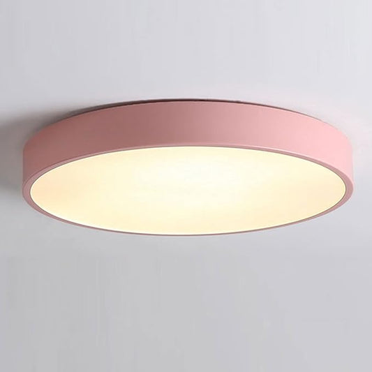Ceiling Light Minimalist Round LED Flush Mount Ceiling Light Color Macaron Ultra-Thin 1.9 Inch Flat Lamp Three-Tone Light Panel Modern Ceiling Lighting for The Bedroom Corridor Kitchen
