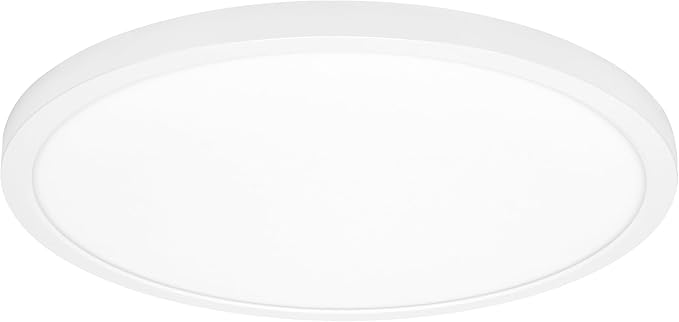Maxxima 19 in. LED Flush Mount Ceiling Light Fixture - 2500 Lumens, 5 CCT 2700K/3000K/35000K/4000K/5000K, Round Color Selectable Panel Light, Dimmable, Suitable for Bathroom or Shower