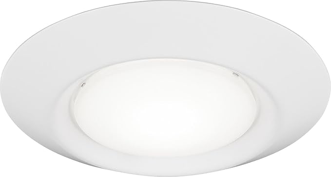 Sea Gull Lighting 14550S-15 Generation Lighting Traverse Lyte Round 6 in. 3000K, Canless Integrated LED Recessed Light, 925 Lumens, 90 CRI, T24 Complaint, Wet Rated in White Finish (1)