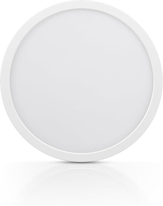 ECOELER 12Inch LED Flush Mount Ceiling Light, 5CCT Selectable Surface Mount Round Flat Panel Light, 28W 2400Lm, Dimmable LED Lighting Fixture for Kitchen, Bedroom, Laundry, ETL Listed
