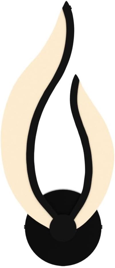 Modern LED Wall Lamps for Bedrooms Set of 2 Black Plug in Wall Light Fixtures 3000K 10Watt Wall Mounted Bedside Lamps 110V AC