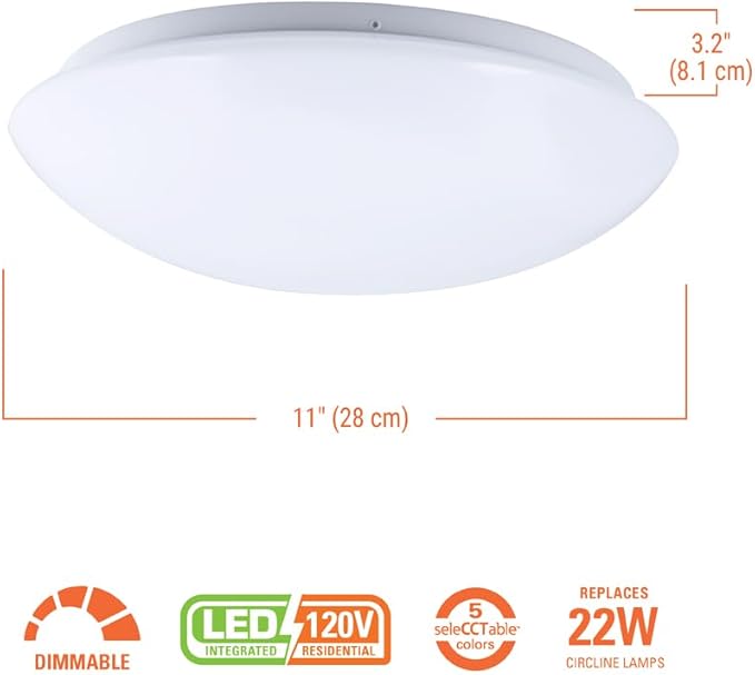 HALO 11 inch LED 5CCT Selectable Low Profile Round Flushmount