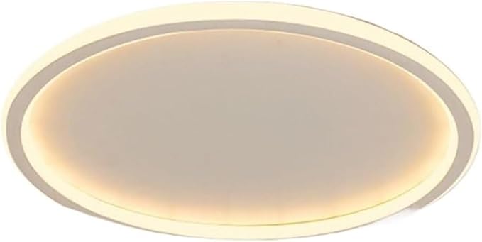 Flush Mount Ceiling Light Modern Nordic Ultra Thin Round Design Dimmable Acrylic Shade Iron Body Minimalist Lighting Fixture for Kitchen Bedroom or Living Room(White,30CM)