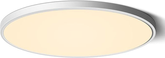 LEDLightsWorld 15.7inch 32W LED Flush Mount Ceiling Light, 2800K Warm White LED Ceiling Light, Round Flat Panel Light, 3800LM Bright Ceiling Lights for Bedroom, Living Room, Dining Room