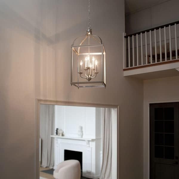 KICHLER Larkin 36.25" 6 Light Pendant in Brushed Nickel
