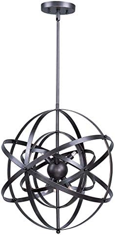 Maxim 25133BR Sputnik Orb Pendant Ceiling Light, 9 Light 540 Watts, 25" H x 25" W, Bronze Rupert
