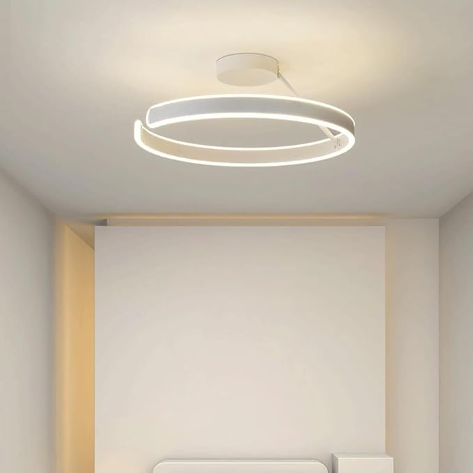 LED Dimmable Minimalist Ceiling Light, Acrylic Close-to-Ceiling Light, Modern Ring Ceiling Lamp Fixture, for Hallway, Stairs, Kitchen, Living Room, Bathroom, Bedroom