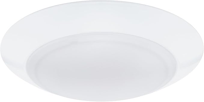WAC Lighting Disc 6in LED Round Flush Mount with Recessed Retrofit Kit 5-CCT Selectable 2700K-3000K-3500K-4000K-5000K 15W 950 Lumens in White (Pack of 4)
