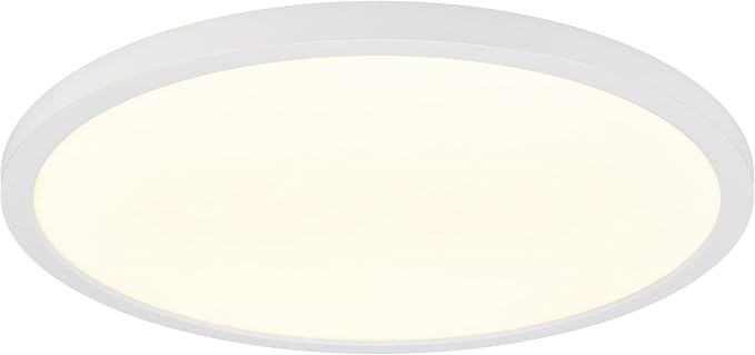 Maxxima 19 in. LED Flush Mount Ceiling Light Fixture - 2500 Lumens, 5 CCT 2700K/3000K/35000K/4000K/5000K, Round Color Selectable Panel Light, Dimmable, Suitable for Bathroom or Shower
